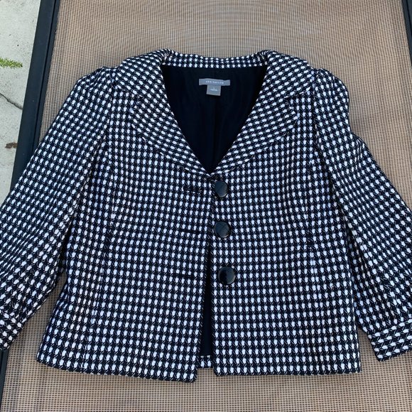 Ann Taylor Jackets & Blazers - Ann Taylor Black & White Wool & Cotton Jacket sz 4